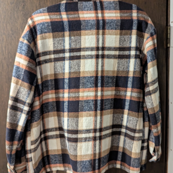 Plaid Button-Up Jacket - Picture 2 of 3
